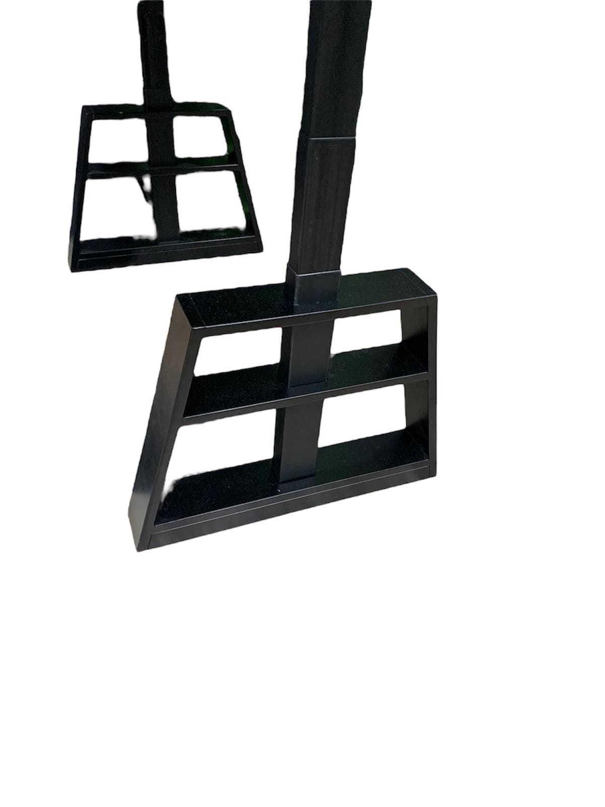 Solid wooden base leg for standing desk