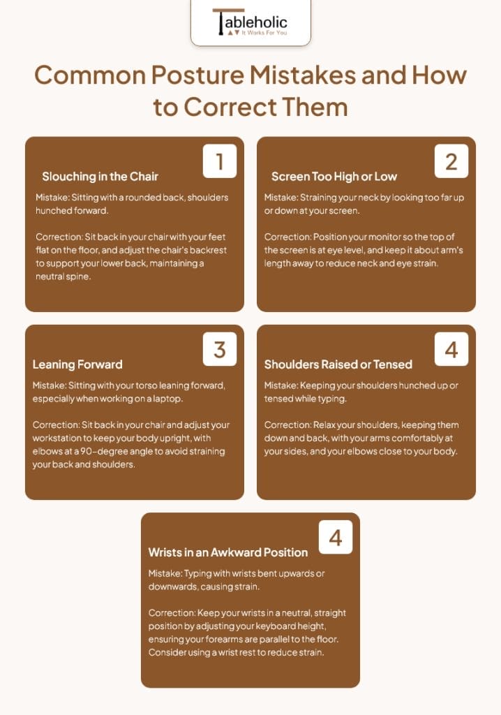 Common Posture Mistakes and How to Correct Them Infographic